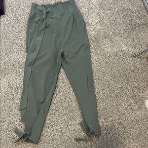 Grace Karin Olive Ankle Tie Pants